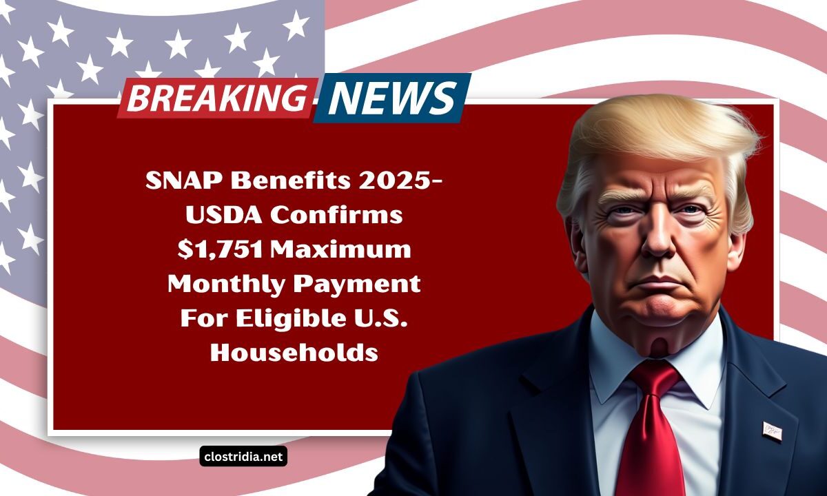 SNAP Benefits 2025- USDA Confirms $1,751 Maximum Monthly Payment For Eligible U.S. Households